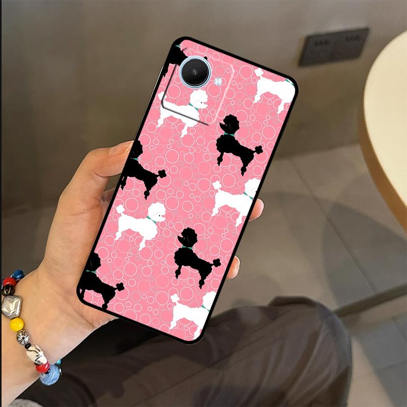 Pudel Hunde Hülle Für Realme C53 C55 C51 C25 C63 C61 C65 C67 C71 C75 GT6 GT7 Pro 11 12 13 14 15 Pro Plus