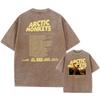 Retro Rock Arctic Monkeys Musikalbum Grafik T-Shirt Herren Vintage Washed Oversized Kurzarm T-Shirt Y2k Hip Hop Streetwear
