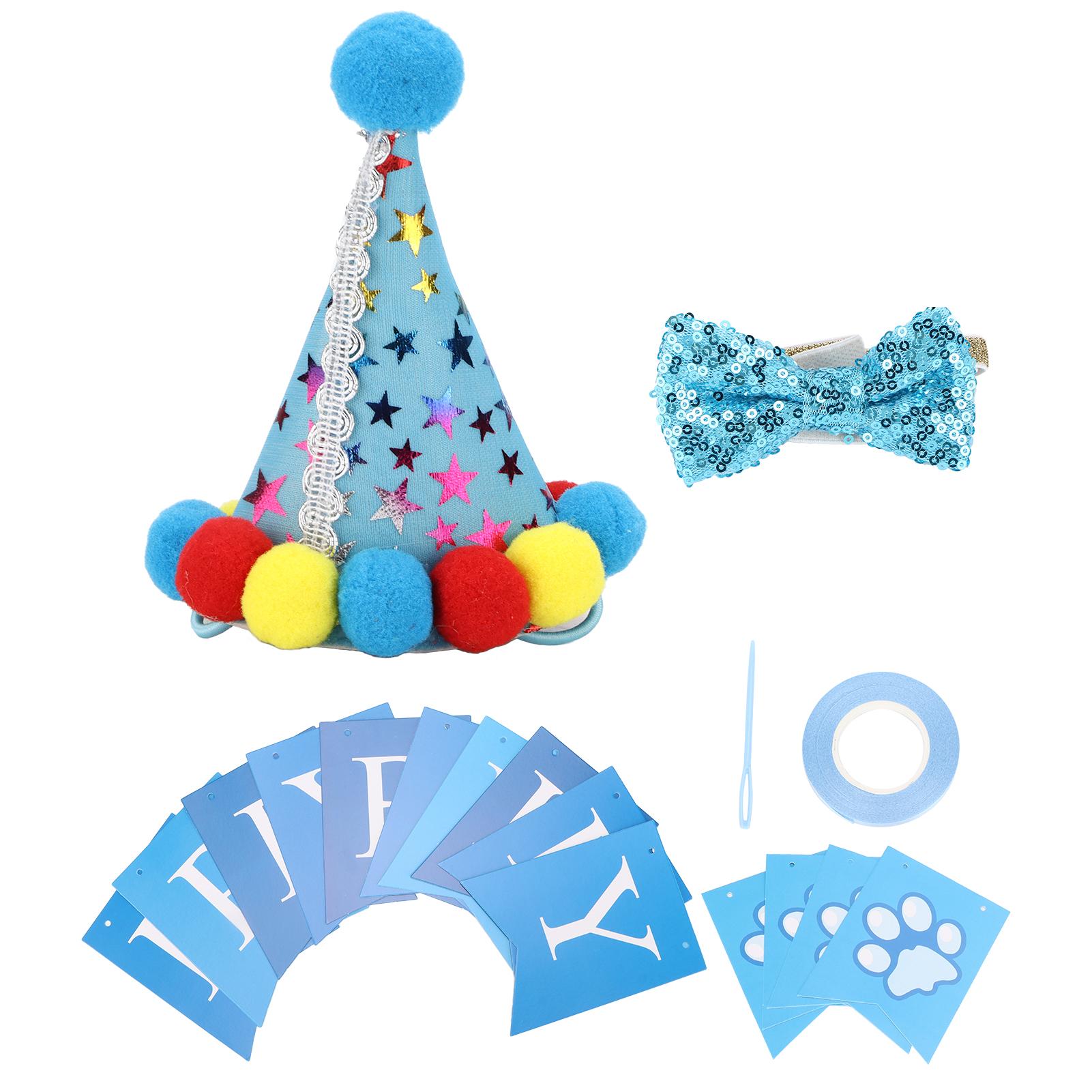 

Dog Birthday Hat and Bow Tie Pretty Soft Dog Birthday Supplies Decorations
