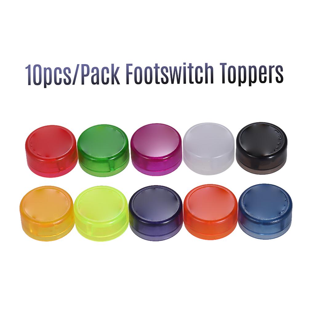 MOOER 10ks chránič topperu nožního spínače barevné plastové nárazníky pro kytarový efektový pedál(Náhodné dodání barev)