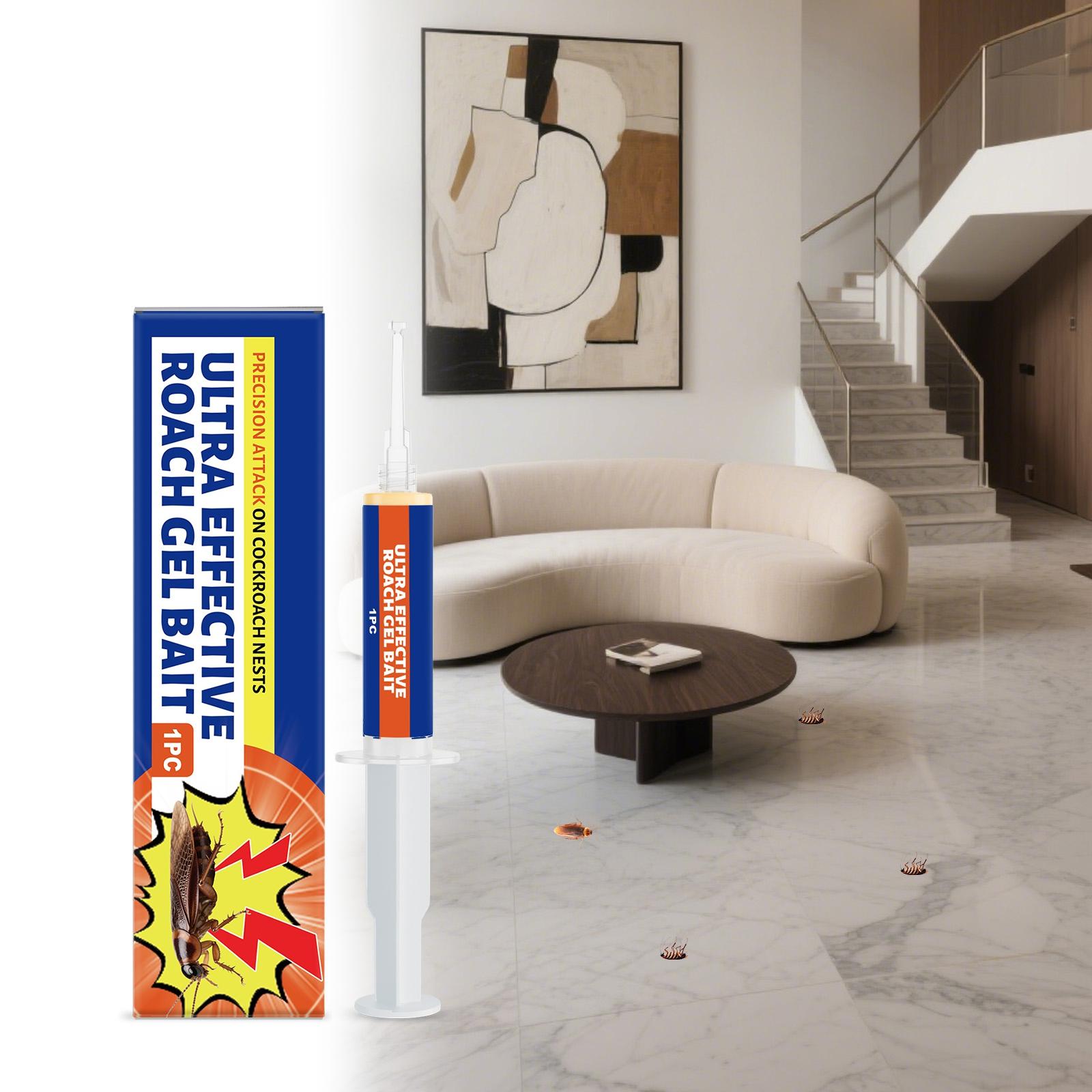 

Гель для уничтожения тараканов, Быстродействующий гель для уничтожения тараканов в помещении, Гель для уничтожения тараканов длительного действия для подавления появления One Size белый