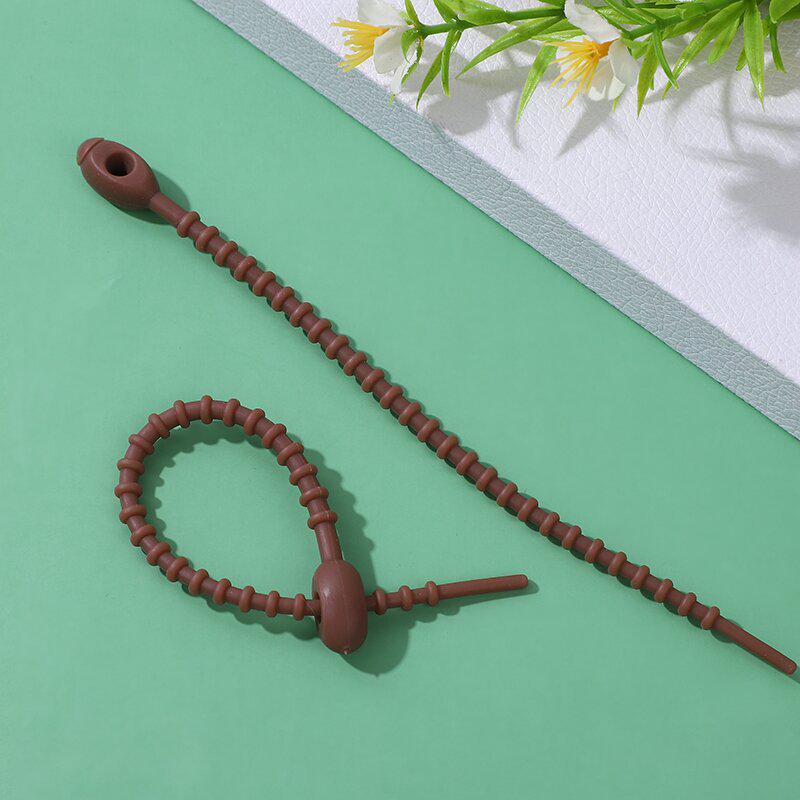 Self-Locking Silicone Cable Tie - Cartoon DIY Key Ring Reusable Clip