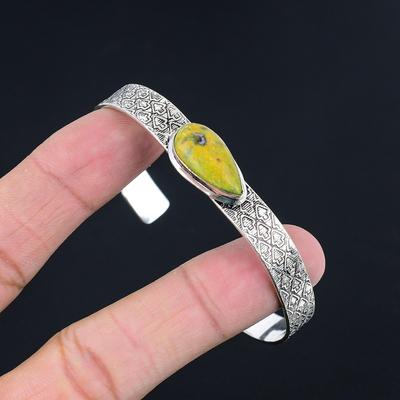 Muttertagsangebot Sterling Silber Atlantisit Stein Handgefertigt Neues Armreif Schmuck