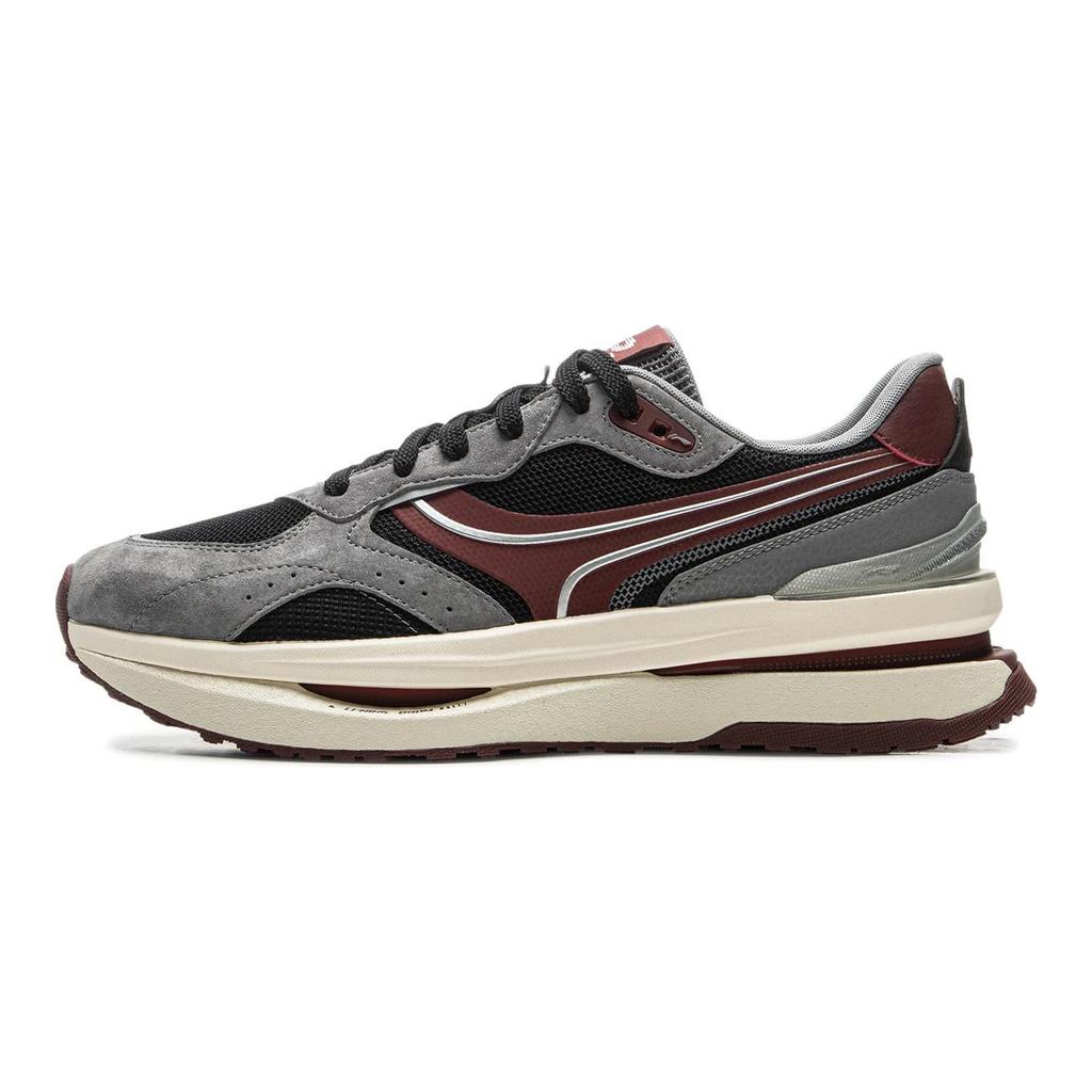 Li Ning Sports Lifestyle Series Comfortable Versatile Classic Non-Slip Wear-Resistant Rebound Low-Top Casual Shoes Unisex Casual Shoes AGCU519-3