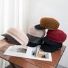 Old Money Woolen Color Matching Flat Top Hat Female Autumn Face Small Octagonal Hat Socialite Casual Beret Newsboy Hat