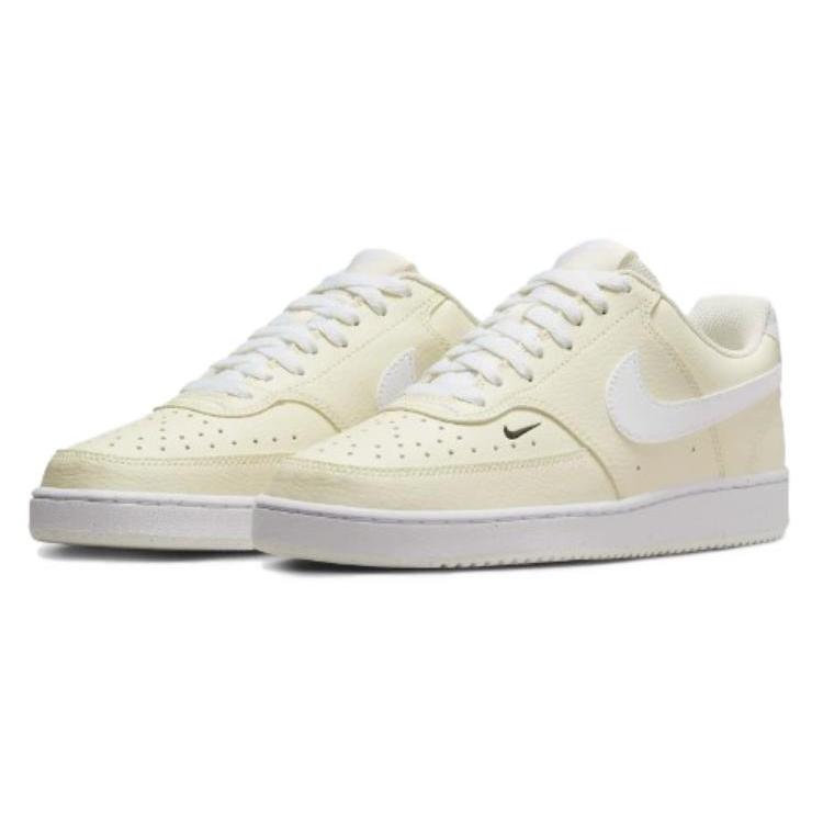 New Nike Court Vision Low Next Nature White Black Pale Ivory Women's FV9952-100