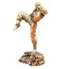 Retro Brass Shaolin Kung Fu Monk Figurine - Copper Desktop Decorative Toy Gift