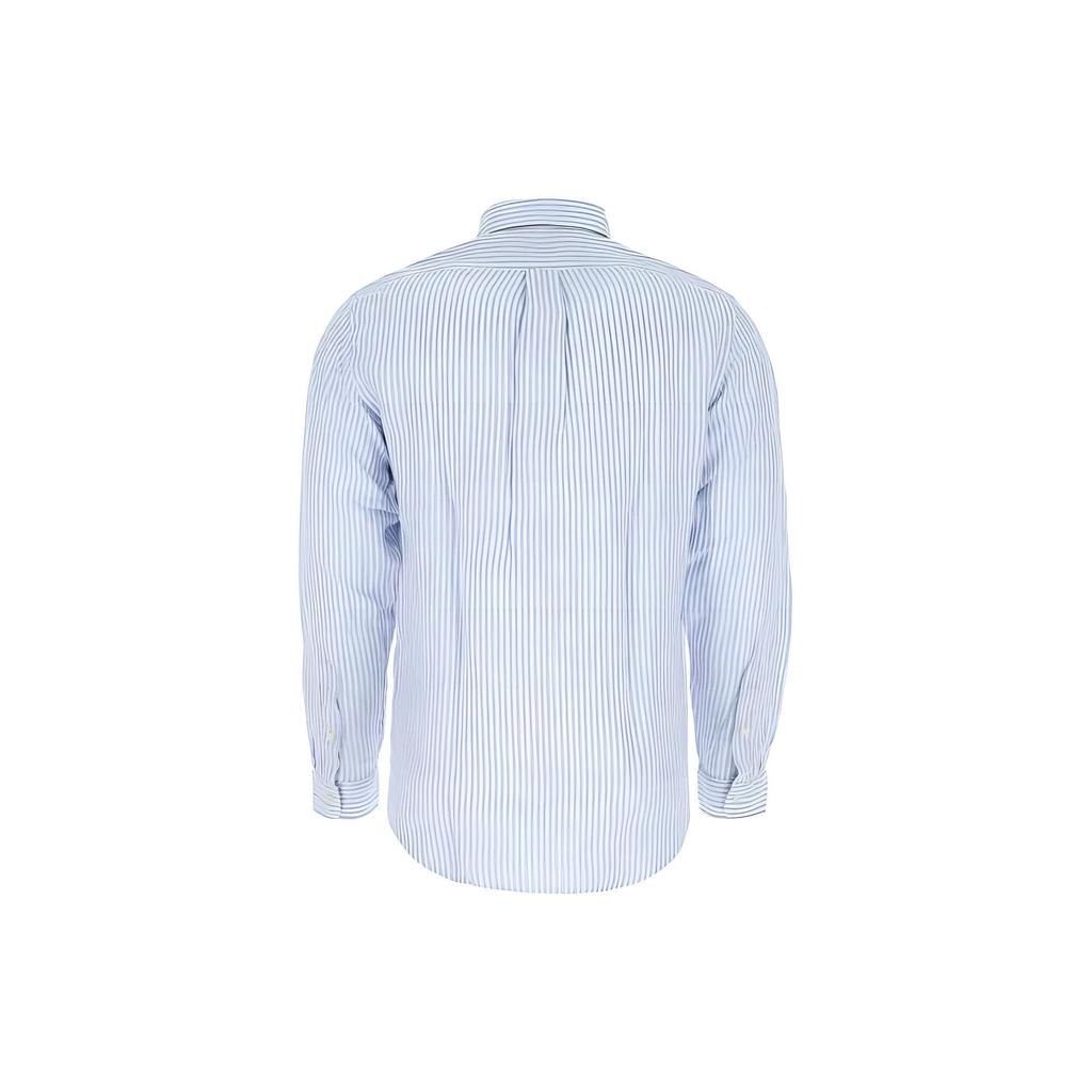 Polo Ralph Lauren Ss23 Logo Embroidered Striped Button-Down Long Sleeve Shirt Men shirts Blue 710740807001