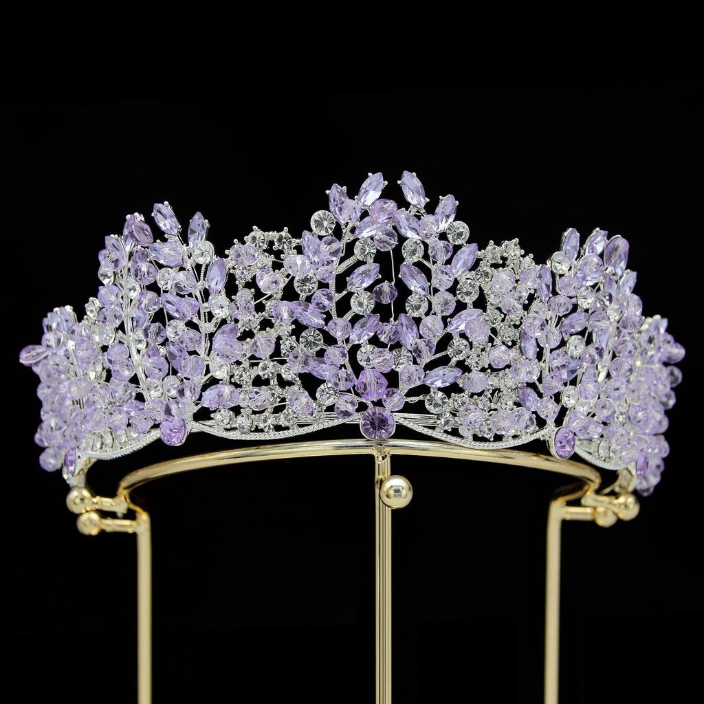 Ny Elegant High End Elegant Sommar Brudkrona Huvudsmycke Drottning Bröllop Håraccessoarer