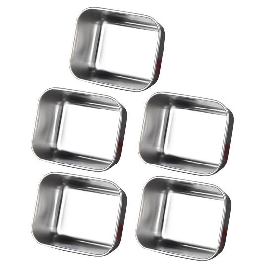 Box Stainless Steel Leak-Proof Food Containers Rust-Proof Microwave Safe Stackable Snack Box 5pcs B 772₽