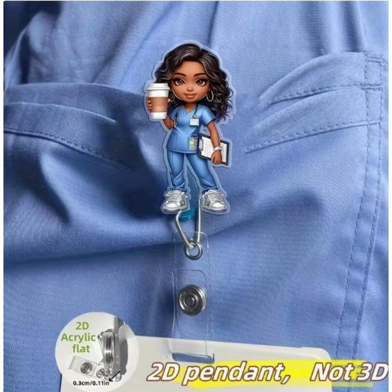 Cute Ambulance Retractable Nurse Badge Reel Clip Cartoon Medicine Doctor Students IC ID Card Badge Holder