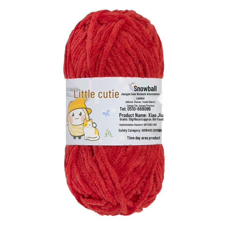 DIY Handcrafted Cute Chenille Snowball Knit Scarf & Crochet Doll Bag
