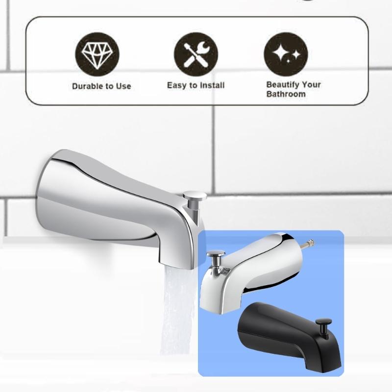 Bathtub Faucet Replacement with Diverter Pull Type Bathtub Faucet Zincs Alloy Bathroom Tub Spout Bathroom Accessories