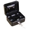Mini Cash Box with Security Lock And Two Keys Compact Shock-proof Portable Multi Compartments Deposit Petty Cash Cash Safe Metal Box Jewelry Precious