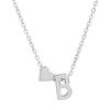 European & American Alphabet Love Heart Pendant Necklace – Versatile Peach Heart Clavicle Chain