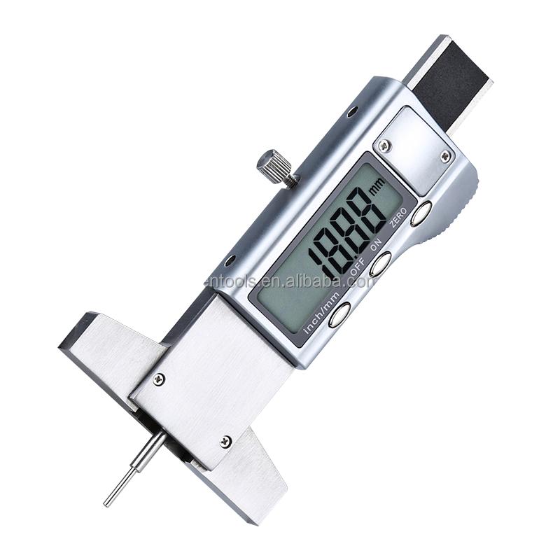 0-25.4mm Stainless Steel LCD Display Tire Tread Depth Gauge 25mm белый