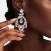 Silver Needle High-End Diamond Water Drop Earrings - Luxurious, Versatile, and Niche Design Studs for Women.