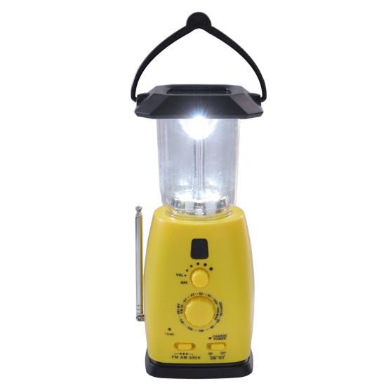 RD249 Hand Cranked Radio Rechargeable Handheld Multifunctional Power Solar Emergency Light Radio with Camping Light