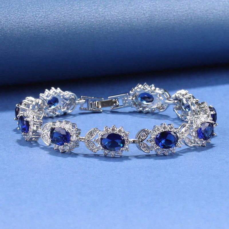 New Wedding Bridal Luxury Fine Jewelry&Accessory For Women Gift Sets Charm Bracelet Necklace And Earrings Ring