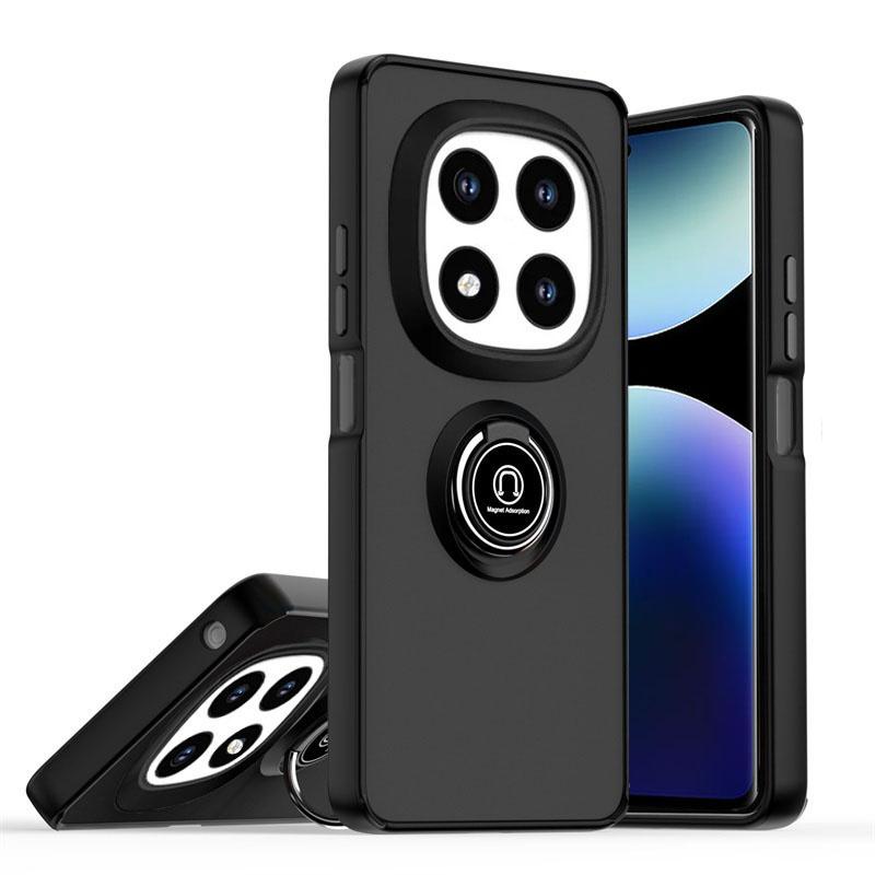 

Чехол Armor Matte Magnetic для Xiaomi Redmi Note 14 13 8 Pro Plus 12 Turbo 10 8T 5G Ring Holder Phone Cases Redmi 14C 13C Cover Redmi Note 14 5G (Global) чёрный