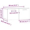 Wall Cabinet Sonoma Oak 80 x 36.5 x 35 cm Particleboard
