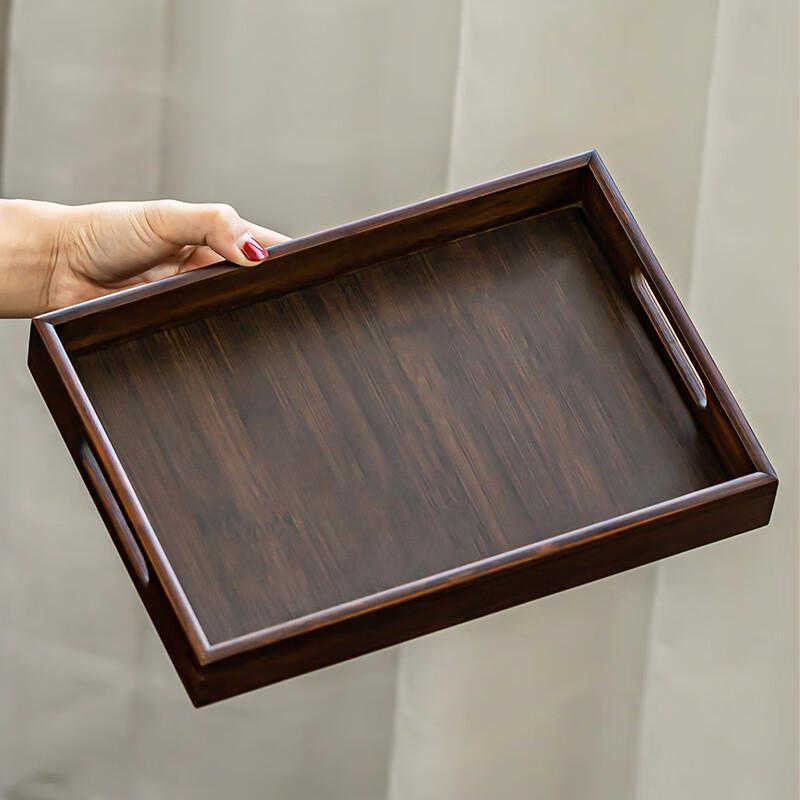 Japanese Style Natural Bamboo Tea Tray with Handles