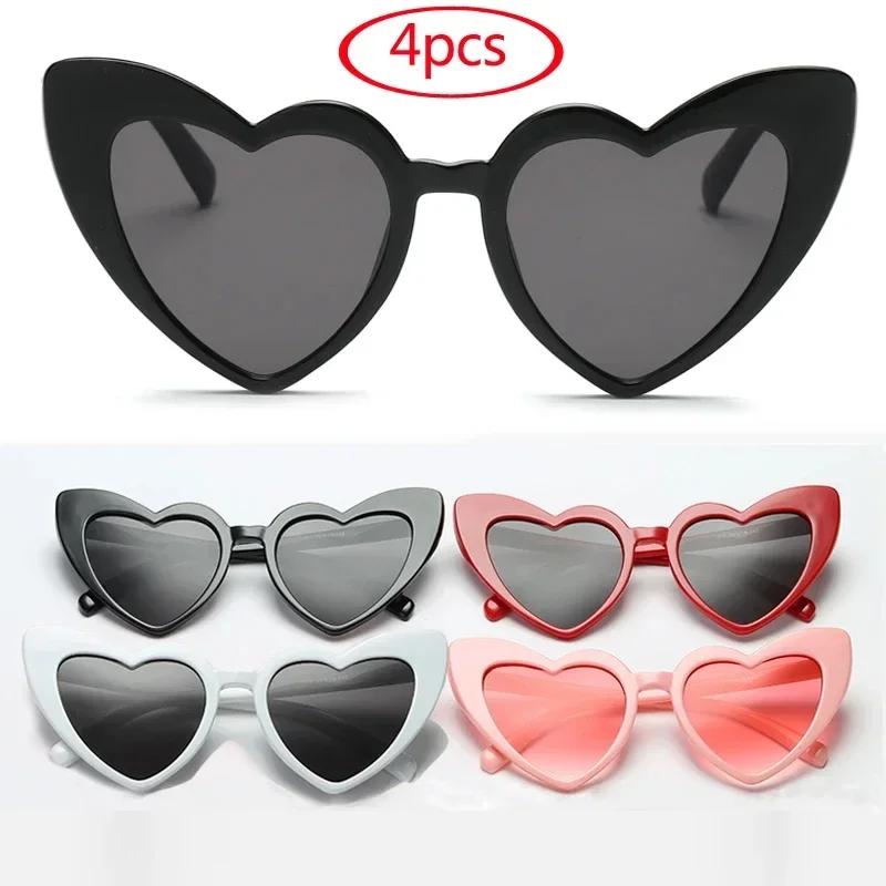 Women Cat-Eye Female Sun Glasses Classic Style Love Black White Eye Wear Heart Shaped Sunglasses Men Shade UV400 Protection Premium Designer