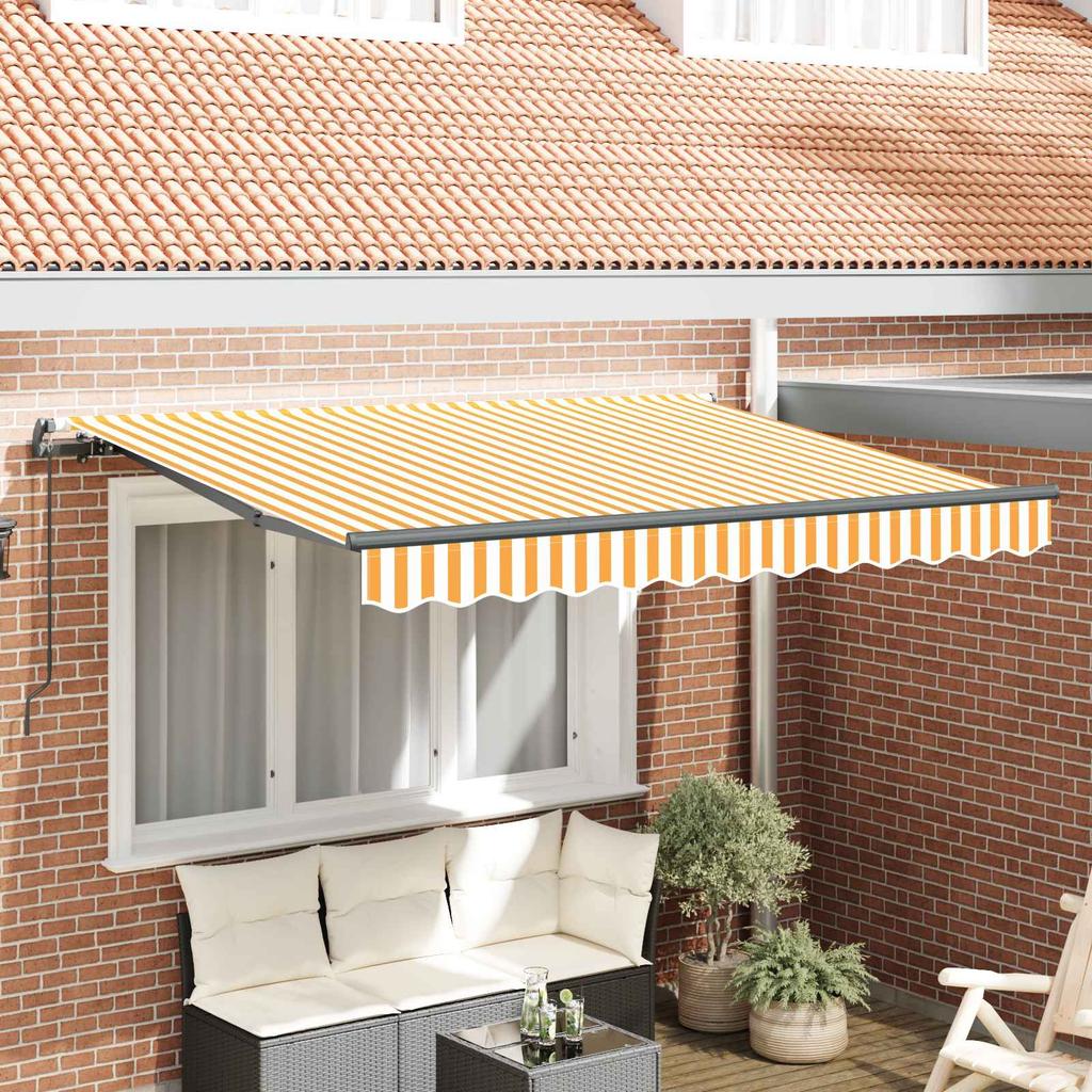 Retractable Awning Yellow 250 x 200 cm Fabric