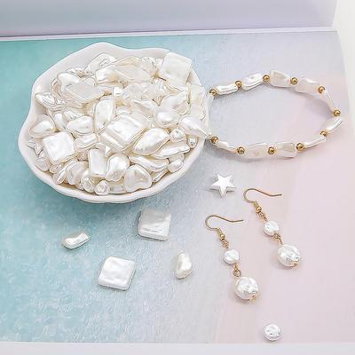 Geometry Shaped Imitation ABS Pearl Beads Straight Hole DIY Bracelet Jewelry Accessories