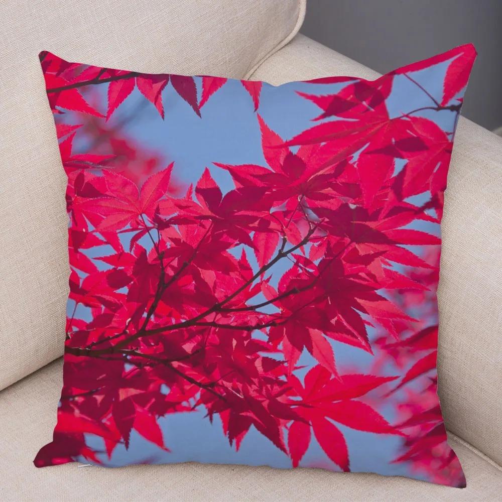Herbst Ahornblatt Druck Kissenbezug Büro Wohnzimmer Zuhause Kissenbezug Auto Ornamente