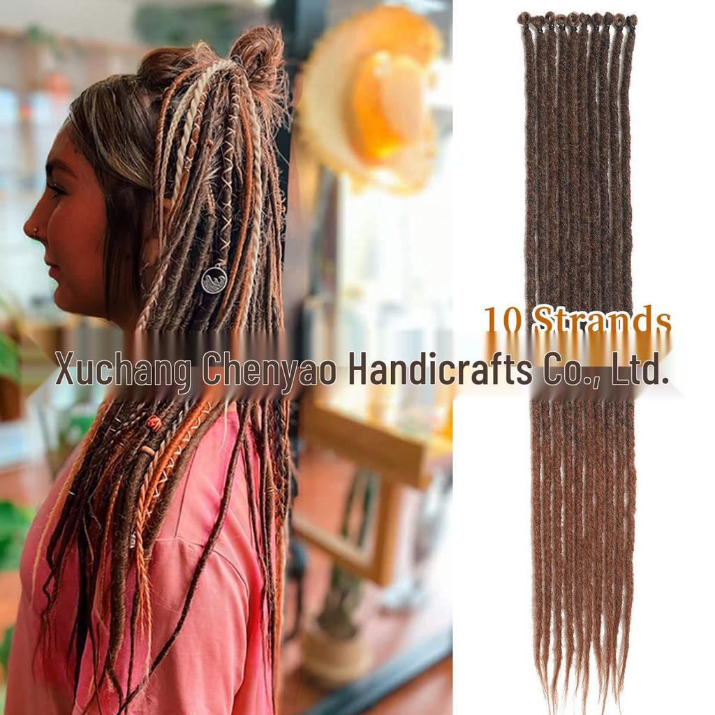 24" Multicolor Gradient Reggae Dreadlock Wig for Women