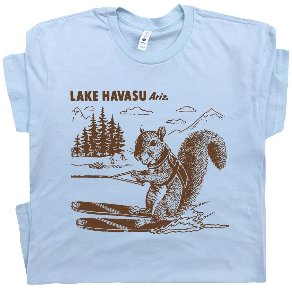

Lake Havasu T Shirt Water Ski Squirrel Shirts Funny Cute Lake Theme Souvenir Tee S