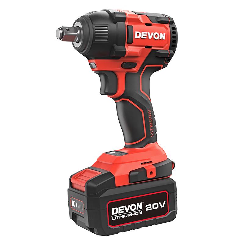 Devon 20V Borstlös Sladdlös Slagnyckel, 350N·m Vridmoment CN-kontakt (adapter ingår)