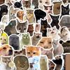 Cute Funny Cat Meme Cartoon Stickers Waterproof DIY Decoration Laptops Water Bottles Phones Cute Animal Decals Toys Gifts