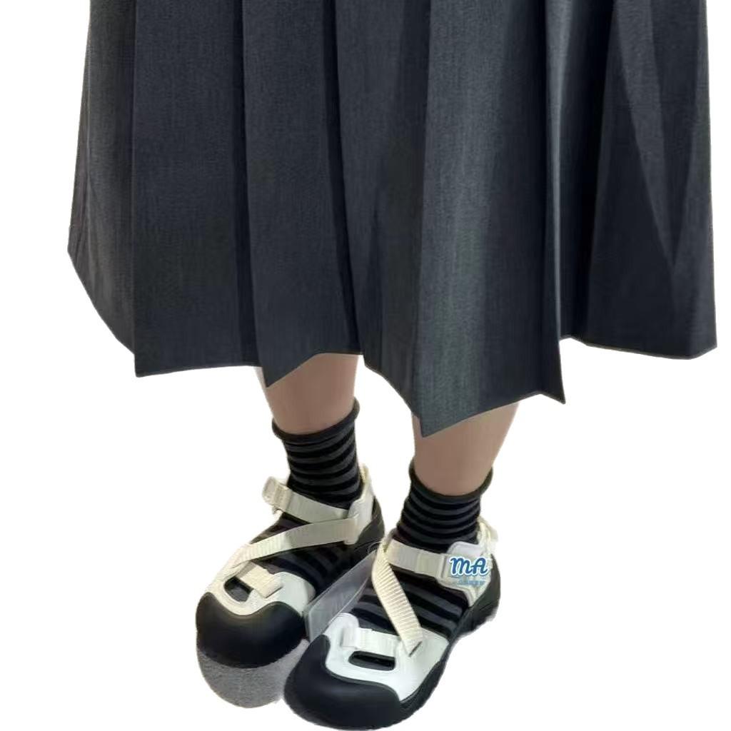 2025 Han Suxi same new Korean version outdoor sandals casual shoes beach sandals non-slip and wear-resistant sports shoes