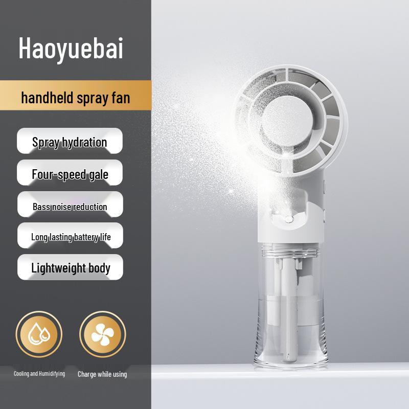 

High-Speed Ice-Feeled Nano Mist Fan: Portable, Wearable, Mini Desktop Hydrating Fan 60*46*160 білий