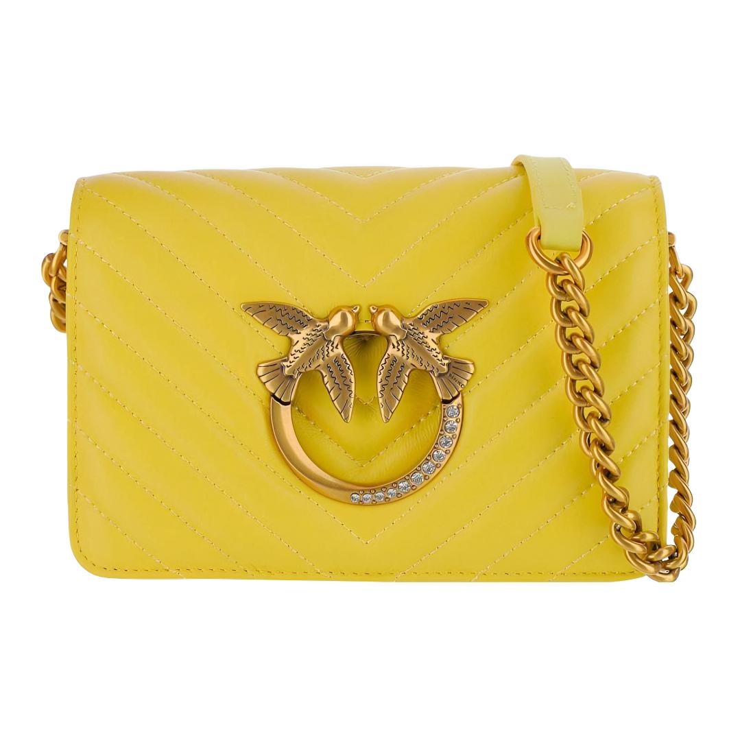 

Новая сумка кроссбоди PINKO из овчины, женская желтая 100067-A0GR-H45Q 19.1*7.1*13.0CM