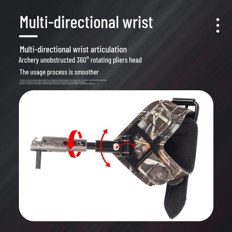 Liberação Automática para Arco e Flecha de Uso Duplo com Polia, Cinta para Braço de Arco, Bola de Aço, Clipe de Pulso para Tiro com Arco ao Ar Livre