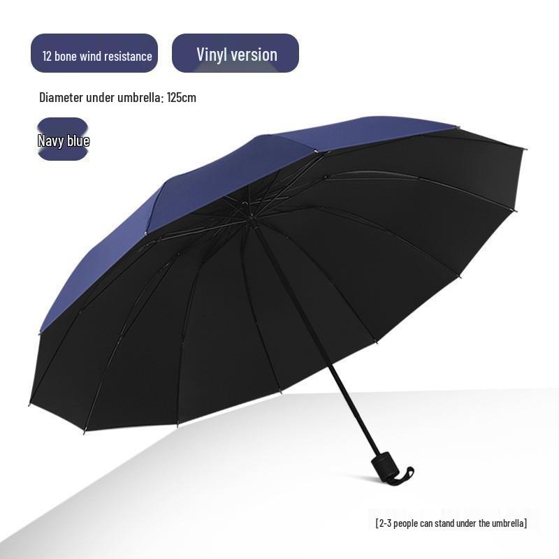 UV Protective Black Folding Sun Umbrella - Anti-Ultraviolet Women's Sunshade with Custom Logo