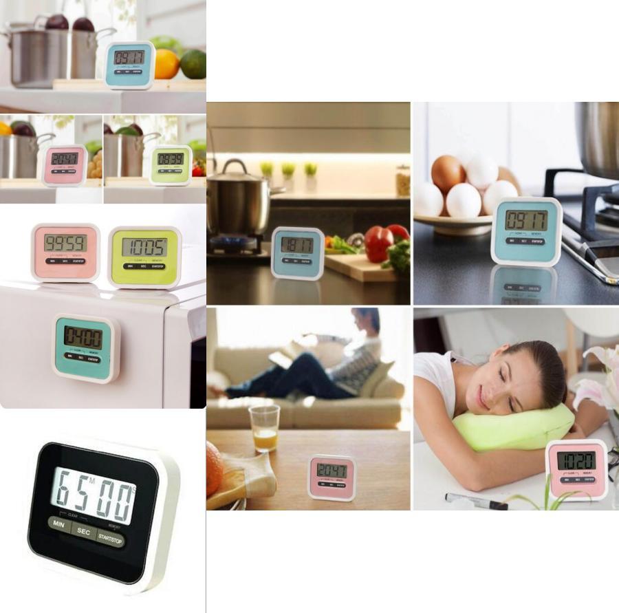 Ultra Stylish Magnetic Digital Lcd Kitchen Timer With Fashionable Design For Kitchens