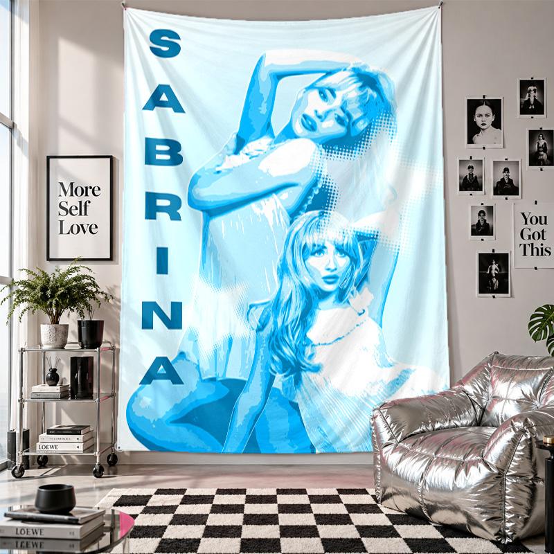 Wall TapestrySabrina Carpenter Art Hanging Cloth Decorative Background Cover for Room Decoration