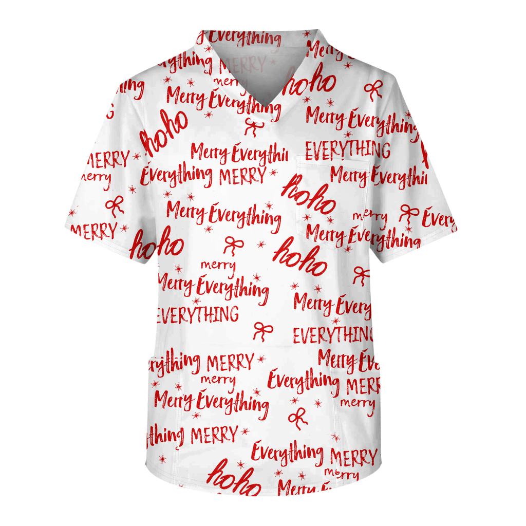 Herren Casual Kurzarm V-Ausschnitt Bedrucktes Fronttaschen-Top