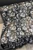 Black and White Floral Scarf - Delicate, Elegant, Semi-Transparent