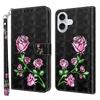 For iPhone 16 Case Stand Pattern Printing Leather Phone Cover
