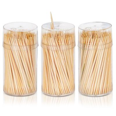 600X Bamboo Wooden Toothpicks For Snacks Appetizers Skewers Sticks