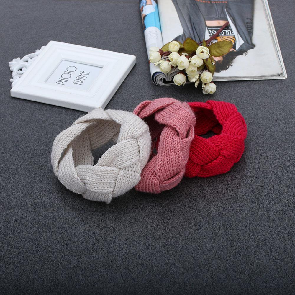 Fashion Gifts Women Twist Headwear Knitted Headband Vintage Crochet Hair Band