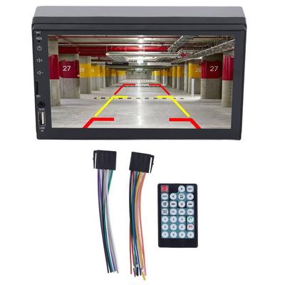 Double Din Car Stereo MP5 Player Bluetooth Multimedia FM Radio Receiver 7in HD Touch Screen AUX Port USB2.0 DSP Chip