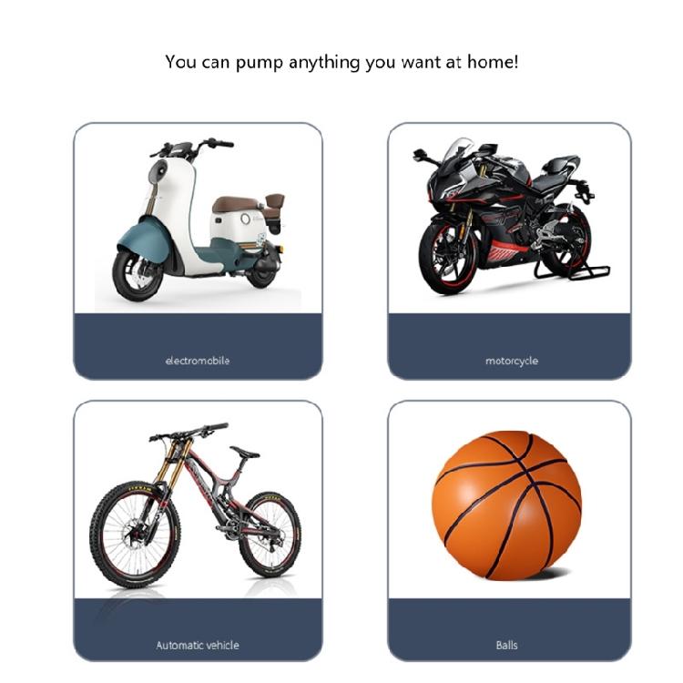 Air Compressor with Pressure Gauge 160PSI Tyre Air Pump for Scooters