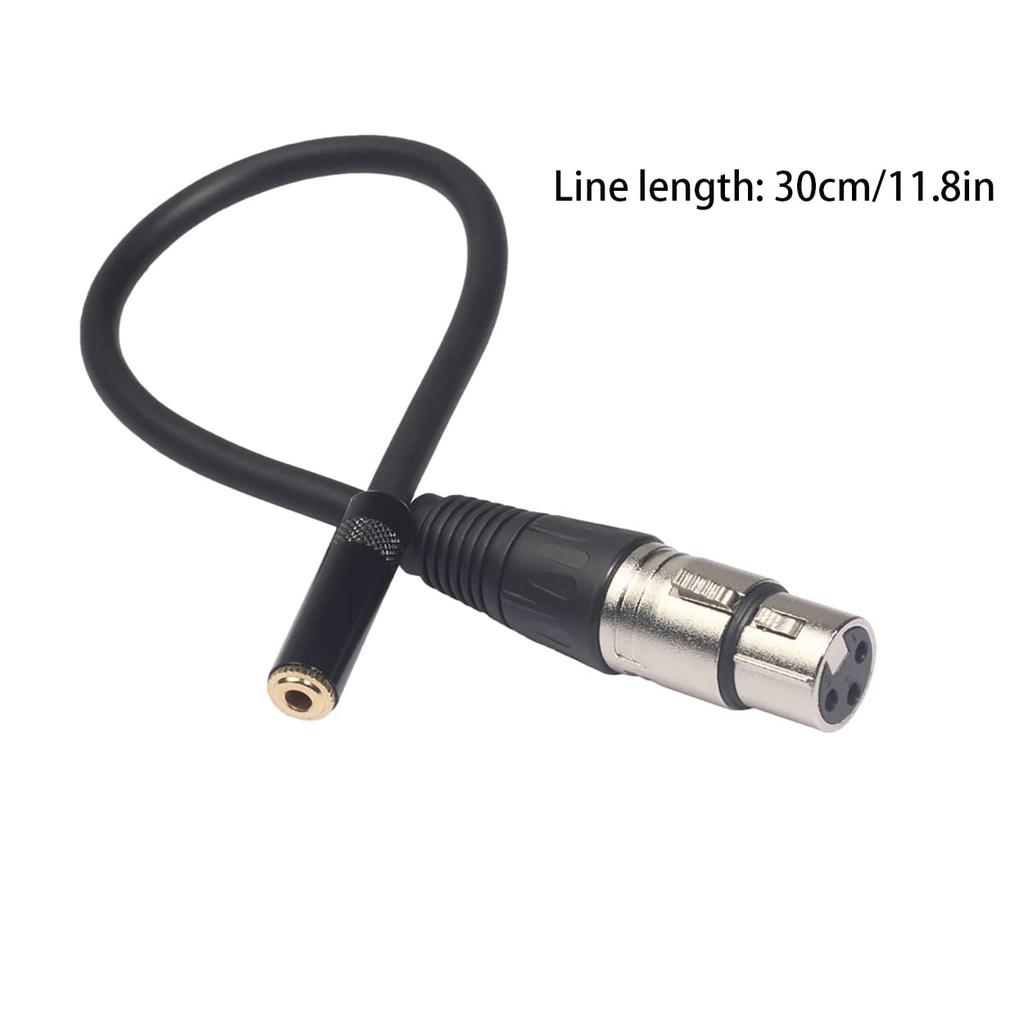 Ruiwaer 0.3m 3.5mm TRS Female To XLR Female Microphone Cable, Stereo To XLR Female Converter Cord Converter, Balanced XLR Female To 3.5mm Female TRS