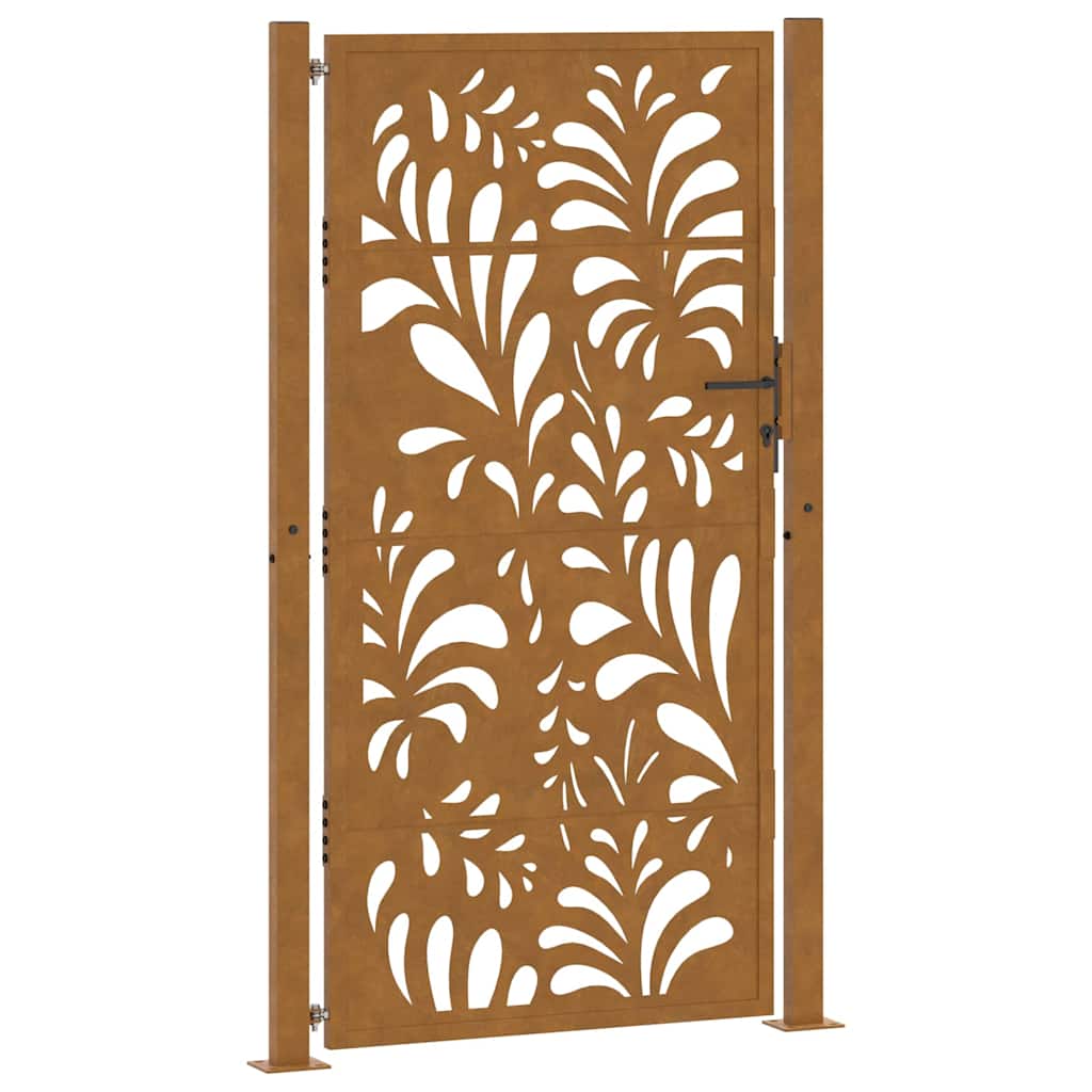 Garden Gate 100 X 200 Cm Weathering Steel Wavy Design